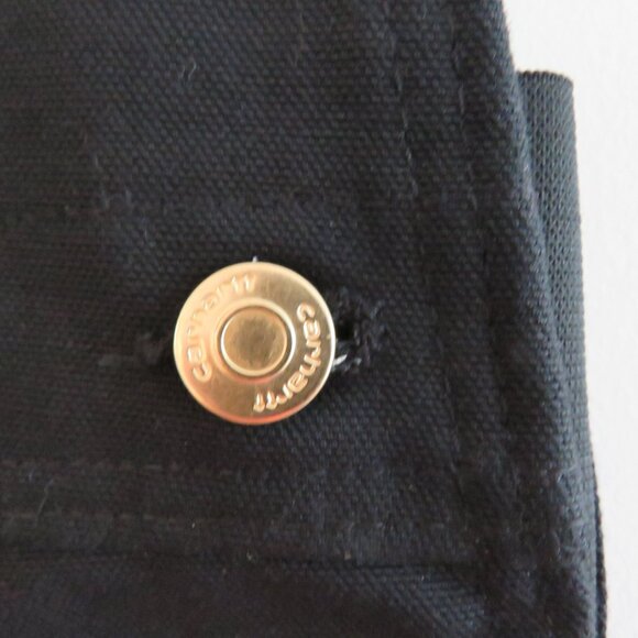 CARHARTT Relaxed Fit Duck Bib Overall in Black Rip Stop Workwear Sz 36 x 36 NWT - Picture 8 of 16